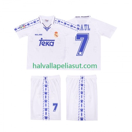 Jalkapallo Pelipaidat/Peliasut Real Madrid RAUL 7 Retro Lasten Kotipaita 1996 1997 Lyhythihainen